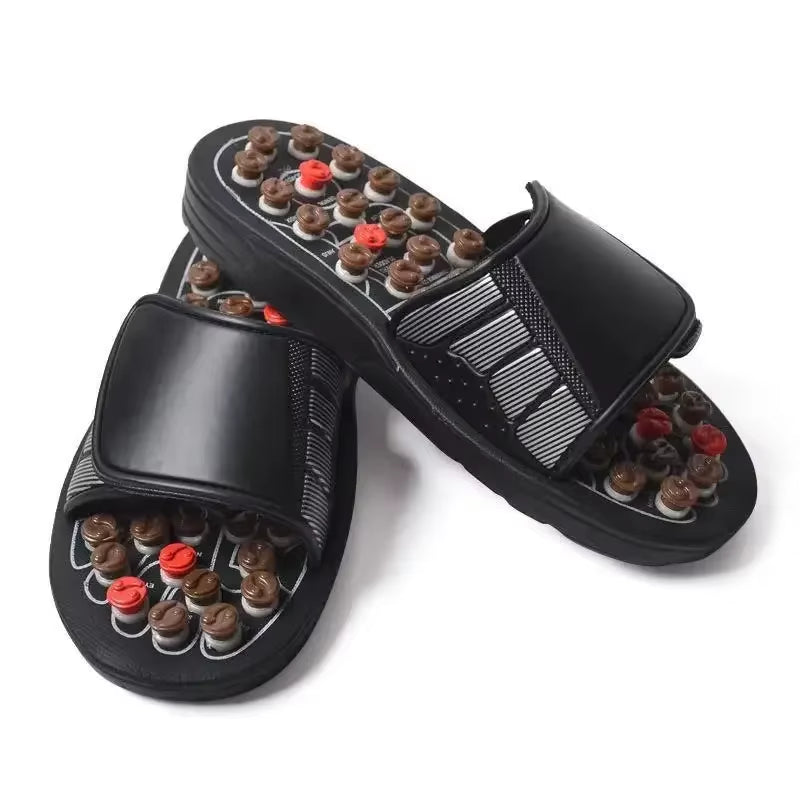 New Feet Massage Slippers Foot Reflexology Acupuncture Therapy Massager Walk Stone Shoes Acupuncture Cobblestone Massager