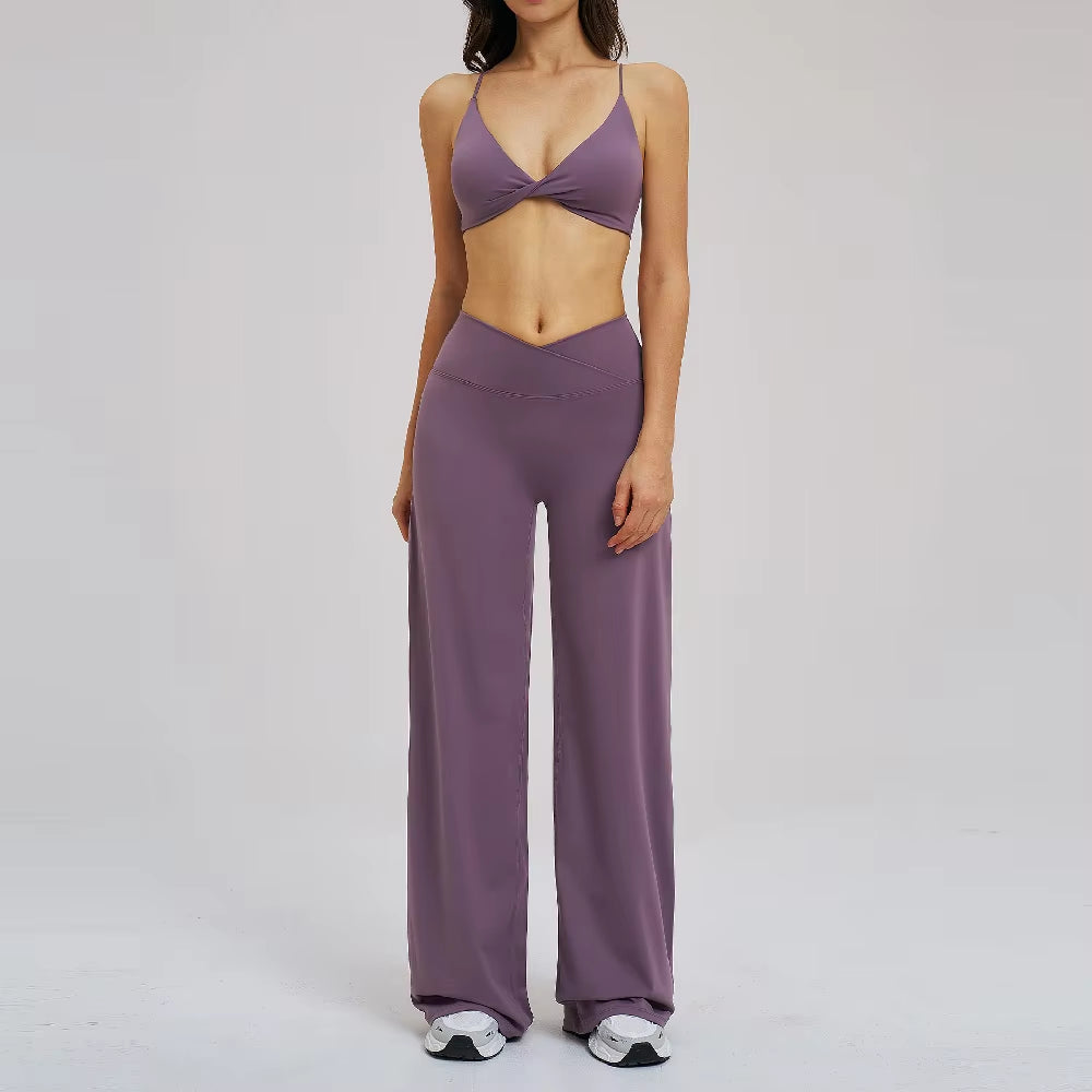 2PCS Yoga Set Women Tracksuit Fitness Clothes Gym Sports Outfits Female Workout Bra High Waist Leggings Yoga Suit Athletic Wear