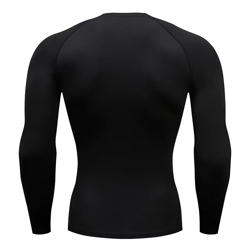 Men'S Long Sleeve Compression Shirt, Running Gym Fitness T-Shirt, Athletic Sweatshirt Tops