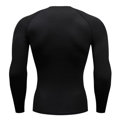 Men'S Long Sleeve Compression Shirt, Running Gym Fitness T-Shirt, Athletic Sweatshirt Tops