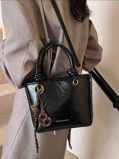 Sacs à main tendance pour femmes, sac à main rouge de marque de luxe, sac bandoulière avec pendentif, cabas, bolsas