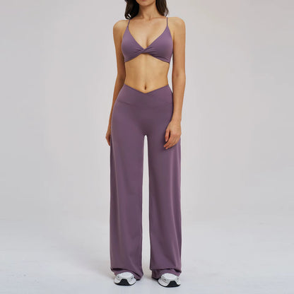 2PCS Yoga Set Women Tracksuit Fitness Clothes Gym Sports Outfits Female Workout Bra High Waist Leggings Yoga Suit Athletic Wear