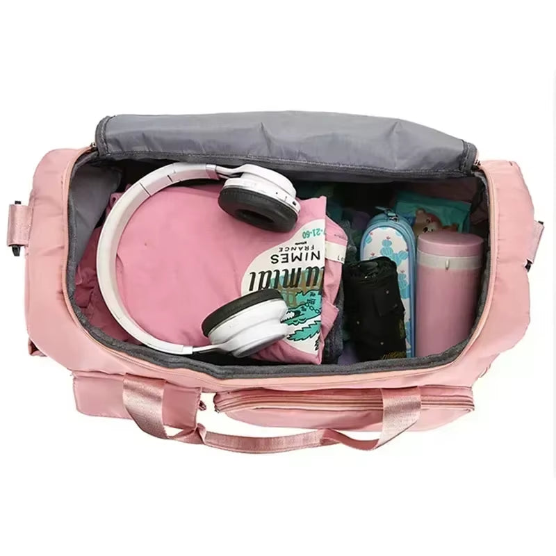 Carry on Travel Bag Large Capacity Gym Bag Weekender Overnight Duffle Bags with Shoe Compartment Sports Fitness Bags for Women
