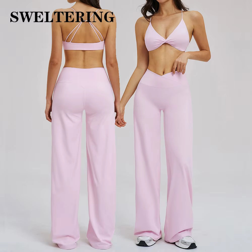 2PCS Yoga Set Women Tracksuit Fitness Clothes Gym Sports Outfits Female Workout Bra High Waist Leggings Yoga Suit Athletic Wear